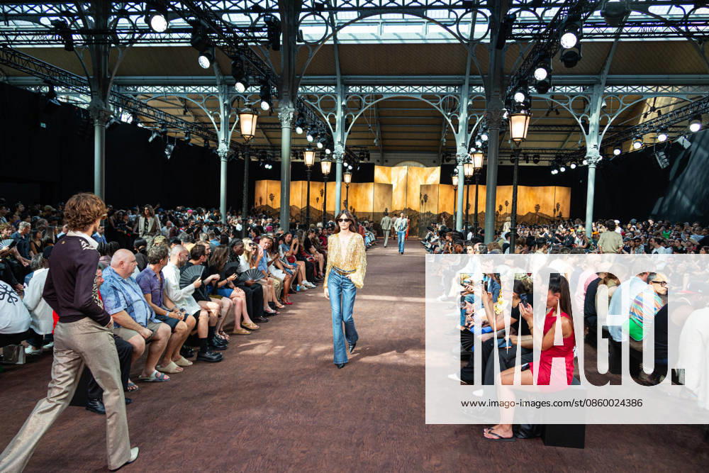PFW Amiri Runway Menswear NB A model walks the runway during the Amiri Menswear Spring Summer 2027 show as part of Paris Fashion Week on June 25, 2026 in Paris, France. Photo by Nasser Berzane ABACAPRESS.COM Paris France