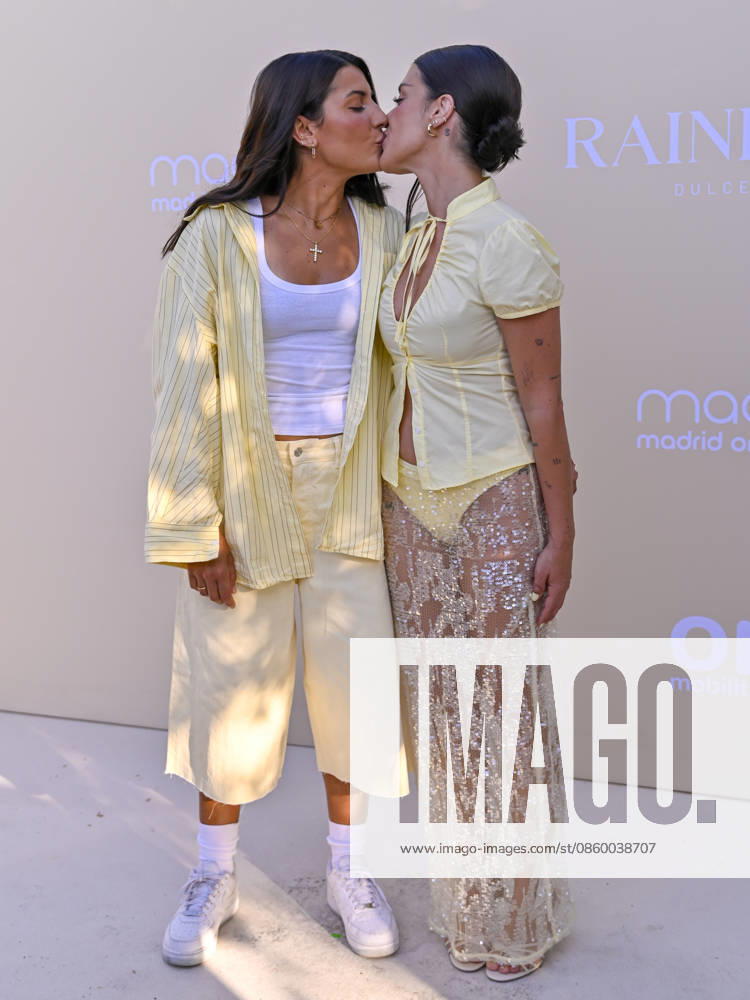 (L-R) ALBA PAUL and AIDA DOMENECH DULCEIDA kissing attend the photocall for the new edition of DULCEIDA â€oe Rainbow †as part of the official MADO 2026 program at Las Brasas del Mentidero on June 25, 2026, in Madrid, Spain. Madrid Spain - ZUMAc312 20260625_zsp_c312_065