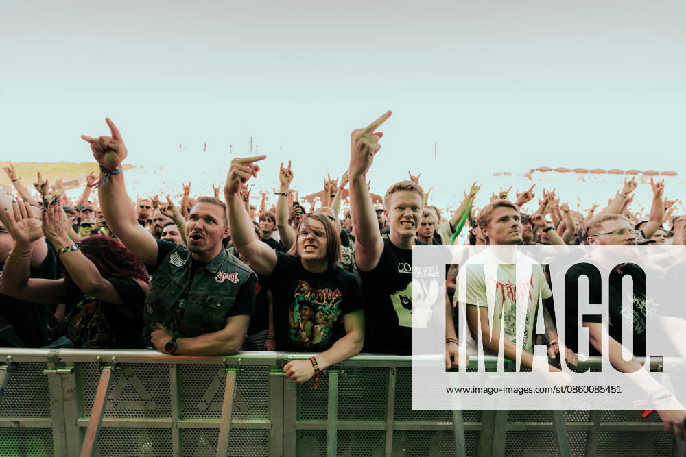 Gatecreeper live at Copenhell 2026 Copenhagen, Denmark. 25th, June 2026. Festival goers seen headbanging at a live concert with the American death metal band Gatecreeper during the Danish heavy metal festival Copenhell 2026 in Copenhagen. Denmark, Copenhagen