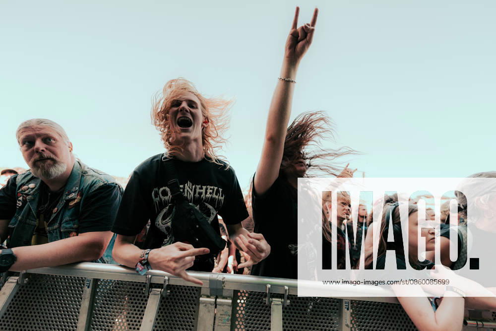 Gatecreeper live at Copenhell 2026 Copenhagen, Denmark. 25th, June 2026. Festival goers seen headbanging at a live concert with the American death metal band Gatecreeper during the Danish heavy metal festival Copenhell 2026 in Copenhagen. Denmark, Copenhagen