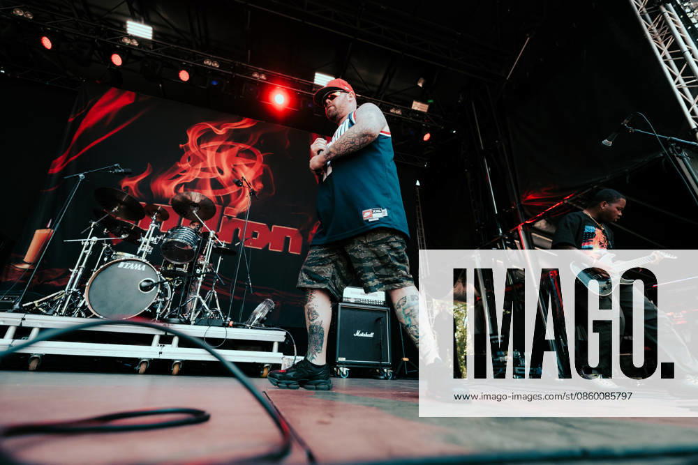Gridiron live at Copenhell 2026 Copenhagen, Denmark. 25th, June 2026. The American hardcore band Gridiron performs a live concert during the Danish heavy metal festival Copenhell 2026 in Copenhagen. Here vocalist Matthew Karll is seen live on stage. Denmark, Copenhagen