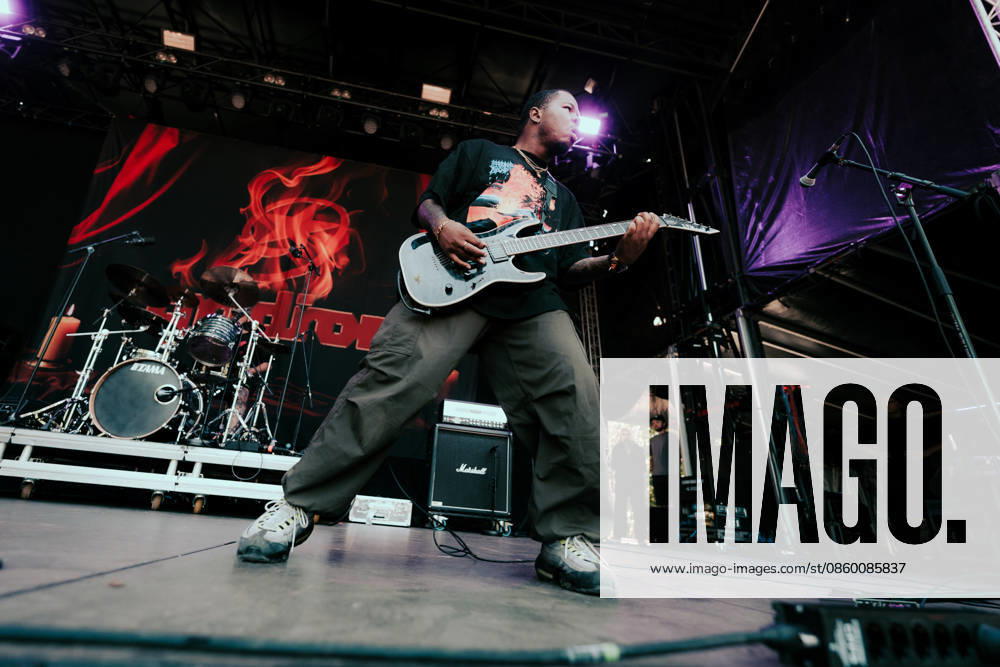 Gridiron live at Copenhell 2026 Copenhagen, Denmark. 25th, June 2026. The American hardcore band Gridiron performs a live concert during the Danish heavy metal festival Copenhell 2026 in Copenhagen. Here guitarist Xavier Wilson is seen live on stage. Denmark, Copenhagen