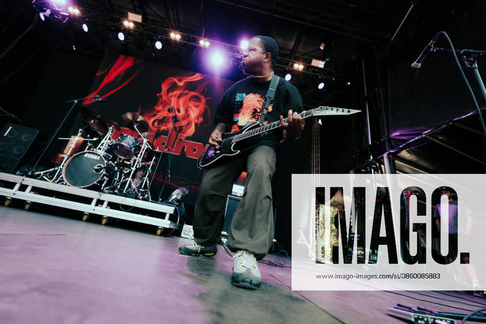 Gridiron live at Copenhell 2026 Copenhagen, Denmark. 25th, June 2026. The American hardcore band Gridiron performs a live concert during the Danish heavy metal festival Copenhell 2026 in Copenhagen. Here guitarist Xavier Wilson is seen live on stage. Denmark, Copenhagen