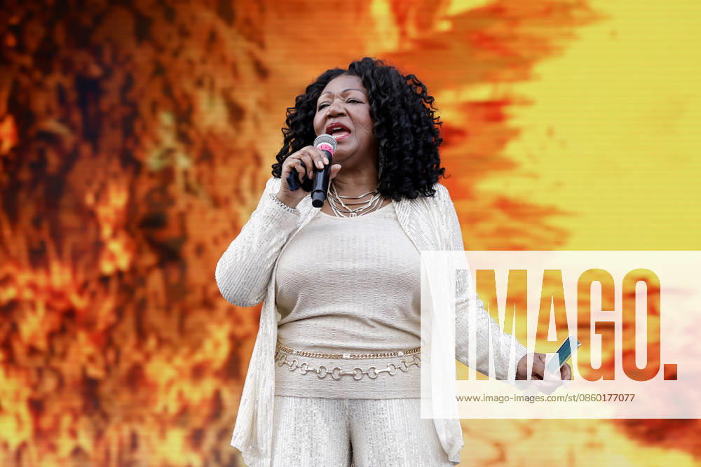 Singer Liz Mitchell of the group Boney M at the 2026 Rainbow Festival at Fühlinger See. Markus Krampe s Rainbow Festival takes place as part of ColognePride. Cologne, June 27, 2026, North Rhine-Westphalia, Germany