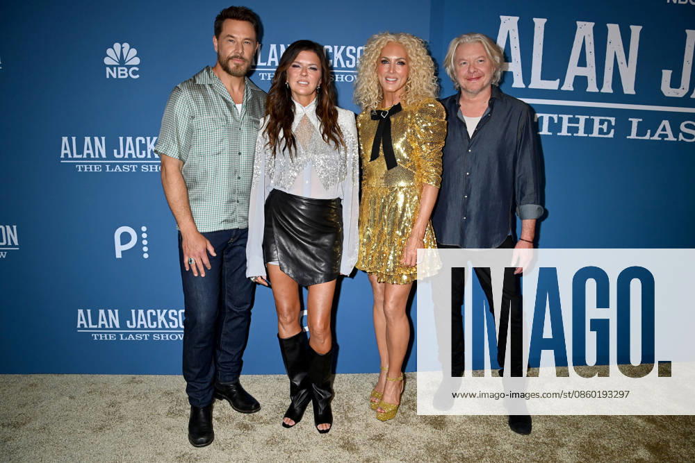 Alan Jackson Last Call: One More for the Road - The Finale Jimi Westbrook, Karen Fairchild, Kimberly Schlapman and Phillip Sweet from Little Big Town arriving backstage at Alan Jackson Last Call: One More for the Road - The Finale? concert held at Nissan Stadium on June 27, 2026 in Nashville, TN. Nashville Nissan Stadium Tennessee USA