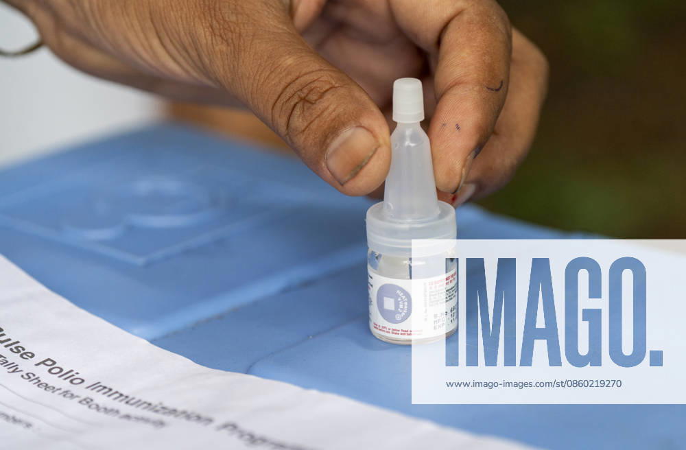 A vial of oral polio vaccine (OPV) during a immunization campaign, in Guwahati, India on 28 June 2026. - ZUMAt232 20260628_zip_t232_002
