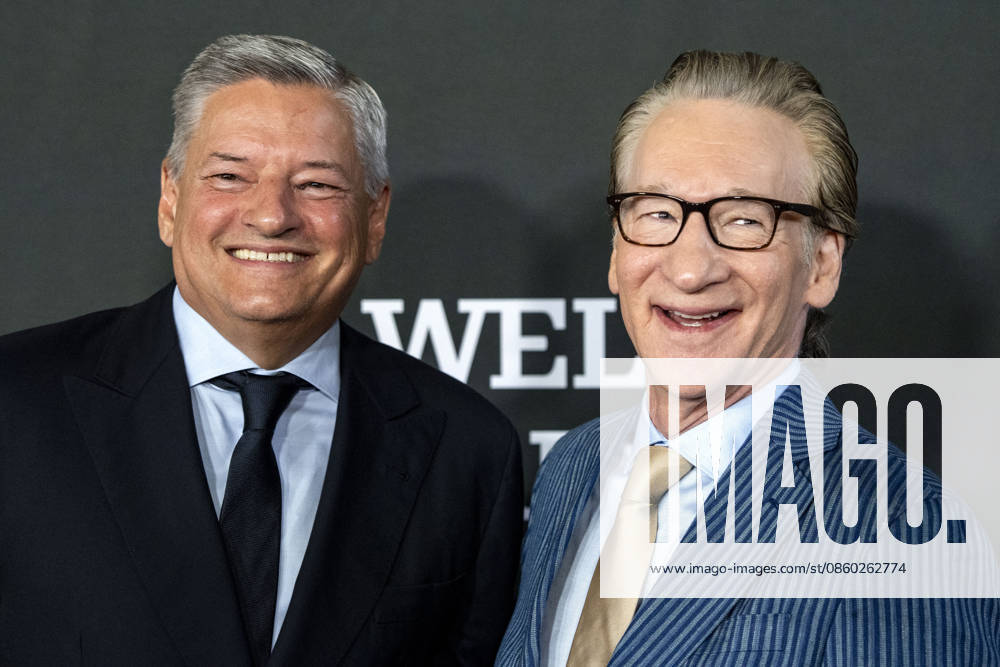 Ted Sarandos and Bill Maher arrive on the red carpet before the 27th Mark Twain Prize for American Humor Award at the Kennedy Center for the Performing Arts in Washington DC on Sunday, June 28, 2026. WAP20260628360 BONNIExCASH