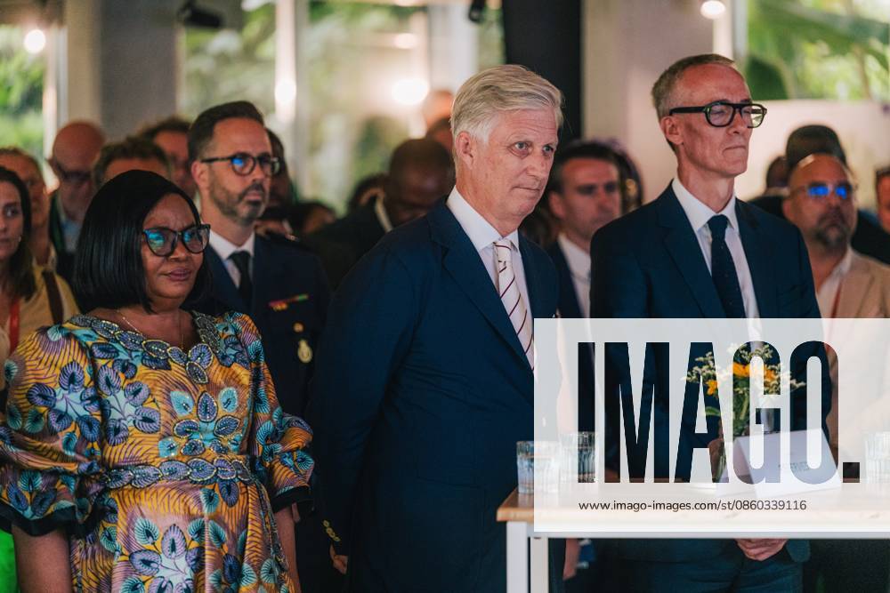 Professor Marie Nyange Ndambo, Minister for the Environment of the Democratic Republic of the Congo, King Philippe - Filip of Belgium and Koen Doens, Director-General for International Partnerships at the European Commission pictured during a royal visit for the celebration of the 100th Anniversary of Virunga National Park at the Meise Botanical Garden, on Monday 29 June 2026. EMILExWINDAL 179906772