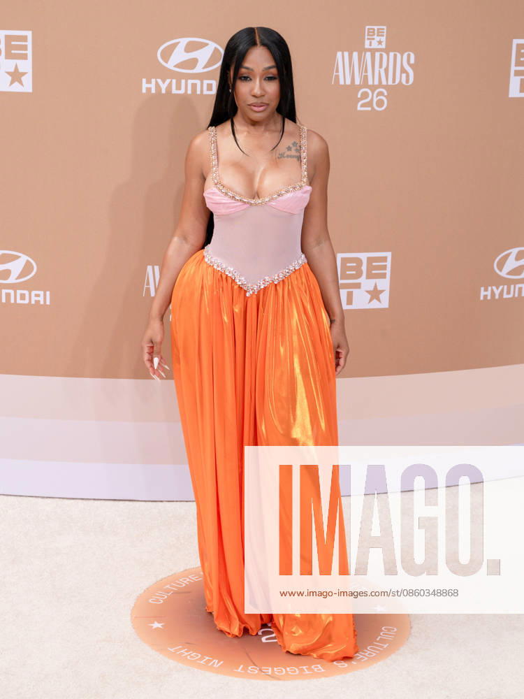 American rapper YUNG MIAMI, aka, Caresha Brownlee, 32, former member of City Girls.attends the 2026 BET Awards: Red Carpet. Los Angeles USA - ZUMAb173 20260628_aap_b173_204