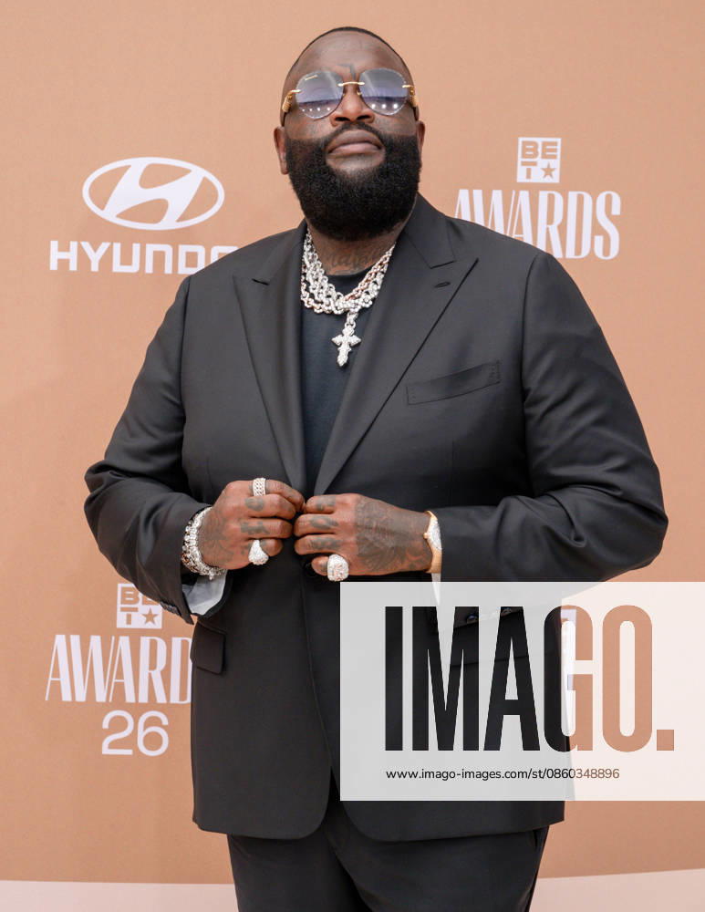 RICK ROSS attends the 2026 BET Awards: Red Carpet. Los Angeles USA - ZUMAb173 20260628_aap_b173_215