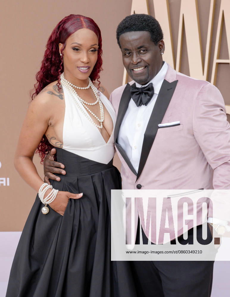 CATRINA GETER, GARY JOHNSON, aka, G Thang attend the 2026 BET Awards: Red Carpet. Los Angeles USA - ZUMAb173 20260628_aap_b173_242