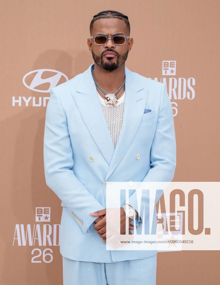 American actor and singer TREVOR JACKSON attends the 2026 BET Awards: Red Carpet. Los Angeles USA - ZUMAb173 20260628_aap_b173_246