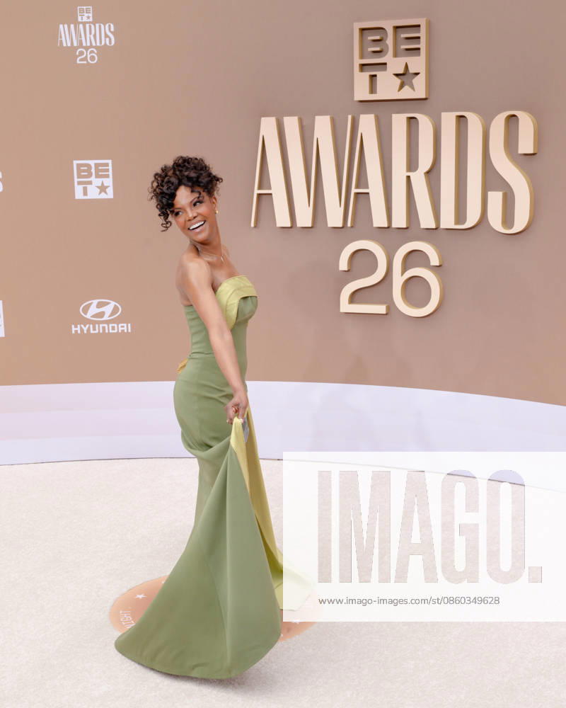 NADEGE AUGUST attends the 2026 BET Awards: Red Carpet. Los Angeles USA - ZUMAb173 20260628_aap_b173_289