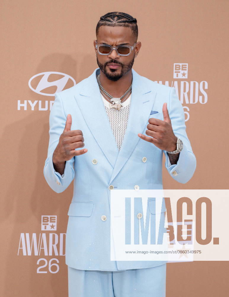 American actor and singer TREVOR JACKSON attends the 2026 BET Awards: Red Carpet. Los Angeles USA - ZUMAb173 20260628_aap_b173_267