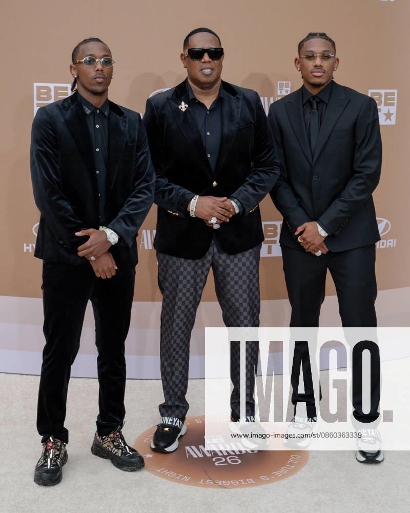 MERCY MILLER, MASTER P, aka, Percy Miller, 56, HERCY MILLER attend the 2026 BET Awards: Red Carpet. Los Angeles USA - ZUMAb173 20260628_aap_b173_321