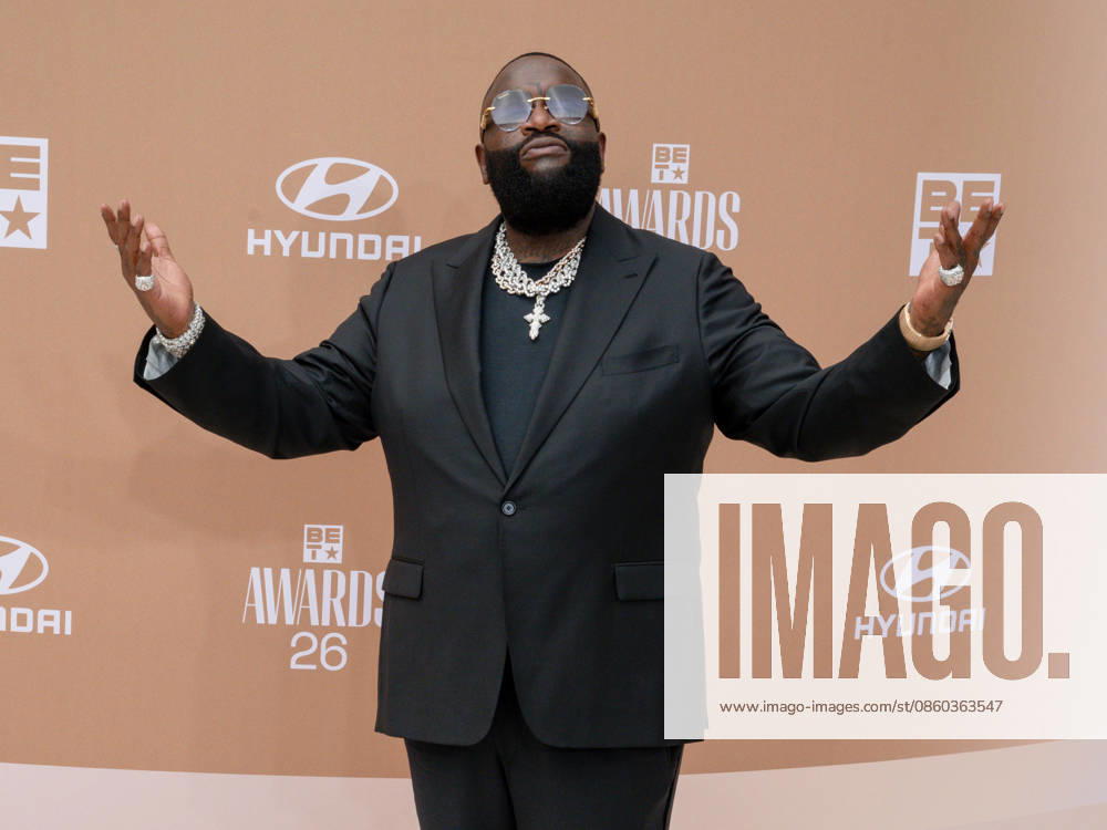 RICK ROSS attends the 2026 BET Awards: Red Carpet. Los Angeles USA - ZUMAb173 20260628_aap_b173_334