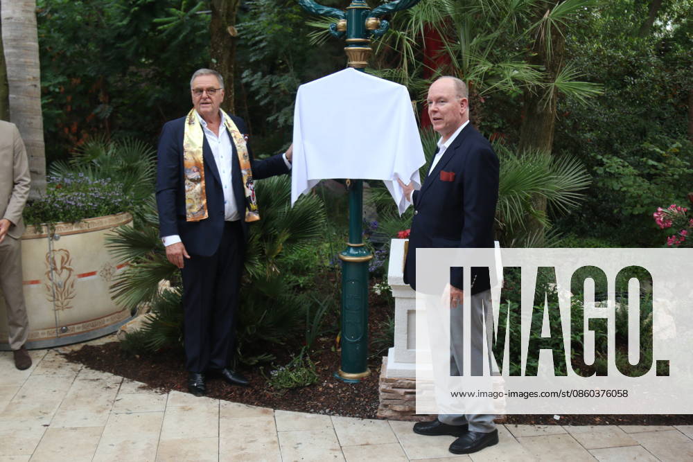 Roland Mack and Prince Albert II of Monaco at the opening of the Monaco area at Europa-Park in Rust