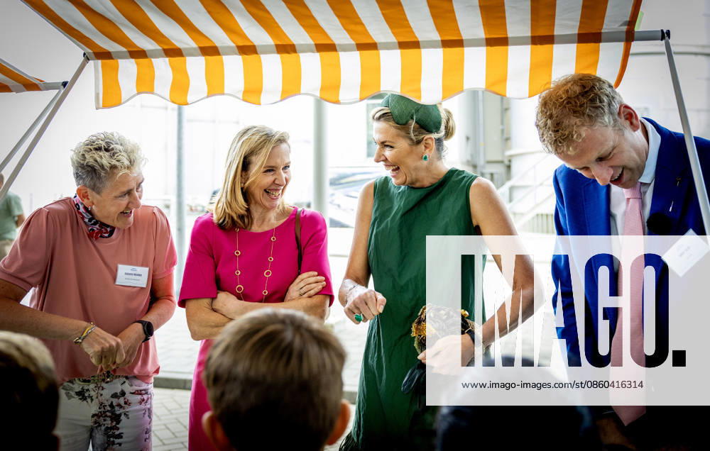 Lelystad Queen Maxima with Minister of Economic Affairs Stientje van Veldhoven and Genevieve Prevenier attended the opening of the battery park at the Maxima power plant of energy company Engie, one of the most modern in Europe, recently converted to run on hydrogen as a supplementary fuel, and supplies electricity to nearly two million households in Lelystad. Â