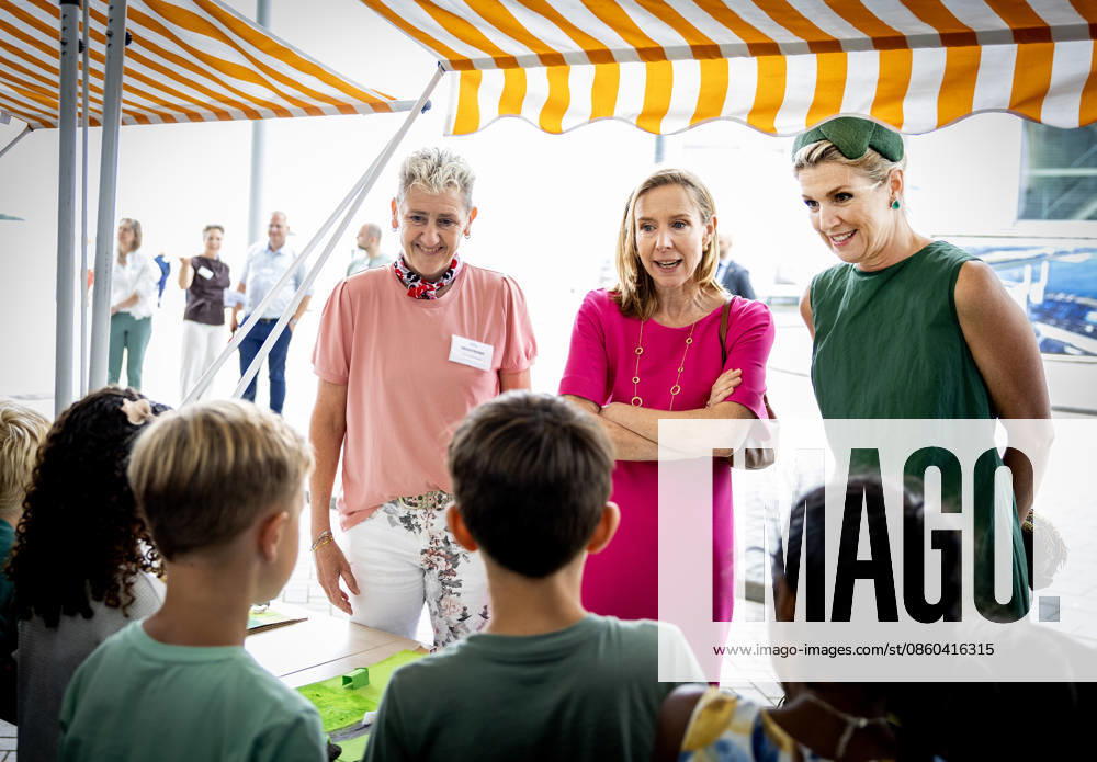 Lelystad Queen Maxima with Minister of Economic Affairs Stientje van Veldhoven and Genevieve Prevenier attended the opening of the battery park at the Maxima power plant of energy company Engie, one of the most modern in Europe, recently converted to run on hydrogen as a supplementary fuel, and supplies electricity to nearly two million households in Lelystad. Â