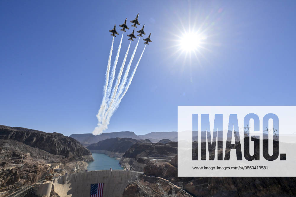 Boulder City, Nevada, U.S. - The U.S. Air Force Air Demonstration Squadron Thunderbirds perform a flyover above the Hoover Dam to celebrate the nation s 250th anniversary on June 30, 2026 near Boulder City, Nevada. Boulder City USA - ZUMAbk3_ 20260630_zaf_bk3_002