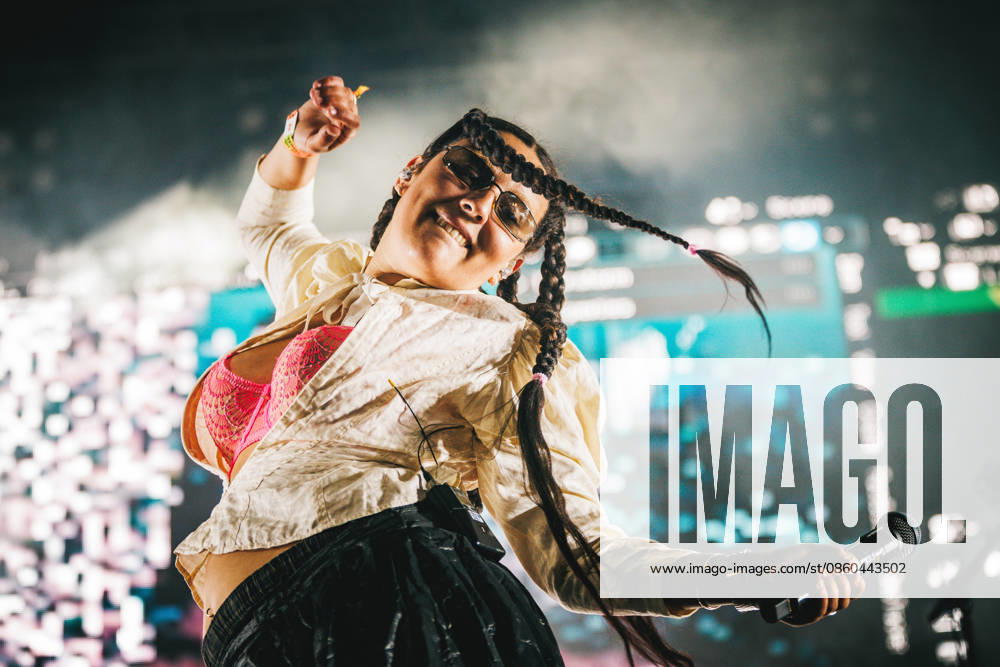 Mami Umami live at Roskilde Festival 2026 Roskilde, Denmark. 30th, June 2026. The Swedish duo Mami Umami performs a live concert during the Danish music festival Roskilde Festival 2026 in Roskilde. Here rapper and singer Miss Mami is seen live on stage. Denmark, Roskilde