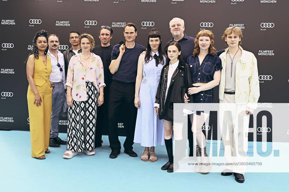 Sithembile Menck, Konstantin Lindhorst, Max Hemmersdorfer, Sarina Radomski, Peter Fieseler, Fabian Hinrichs, Kim Riedle, Mariella Aumann, Dustin Loose, Sarah Bauerett, and Philip Günsch at the premiere of the ARD film *Chamäleon* at the 43rd Munich Film Festival 2026 at the University of Television and Film Munich, June 30, 2026 Foto:xB.xGillmannx xFuturexImagex chamaeleon_6605