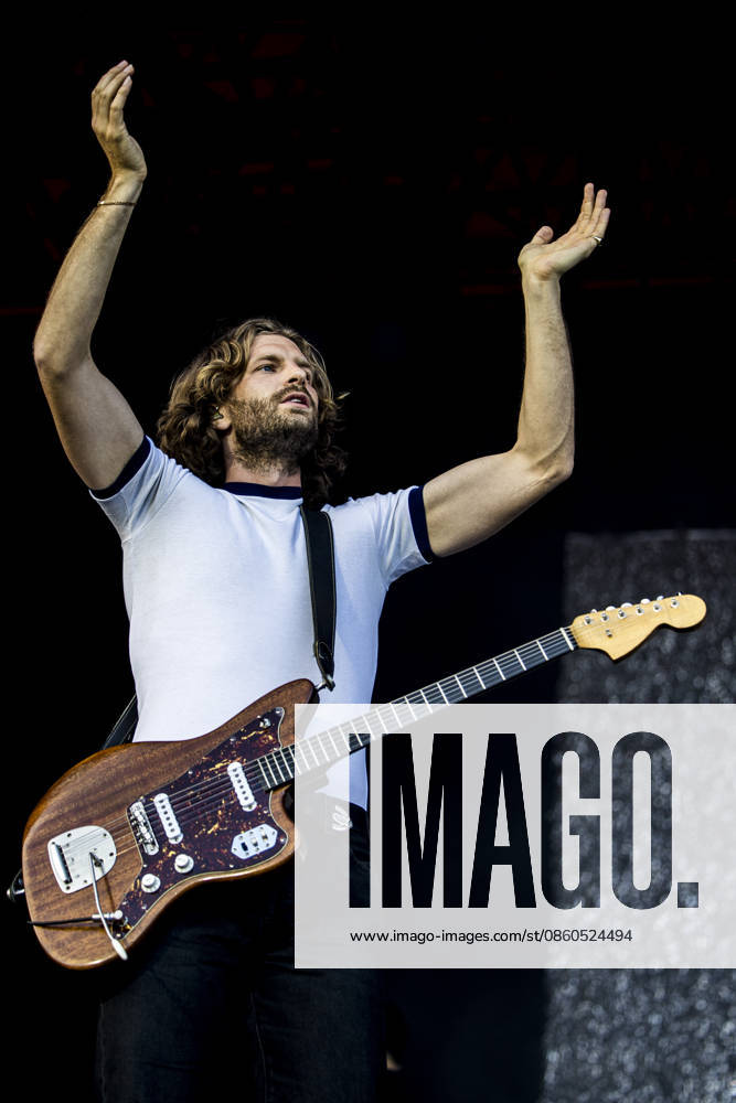 Wolf Alice live at Roskilde Festival 2026 Roskilde, Denmark. 01st, July 2026. The British alternative rock band Wolf Alice performs a live concert during the Danish music festival Roskilde Festival 2026 in Roskilde. Here guitarist Joff Oddie is seen live on stage. Denmark, Roskilde