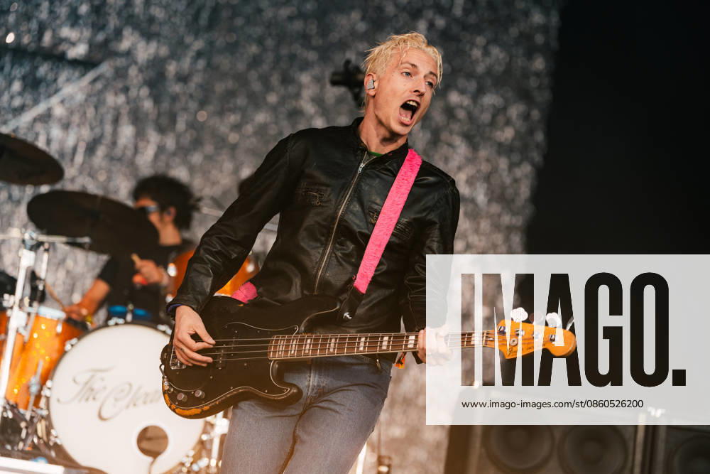 Wolf Alice live at Roskilde Festival 2026 Roskilde, Denmark. 01st, July 2026. The British alternative rock band Wolf Alice performs a live concert during the Danish music festival Roskilde Festival 2026 in Roskilde. Here bass player Theo Ellis is seen live on stage. Denmark, Roskilde