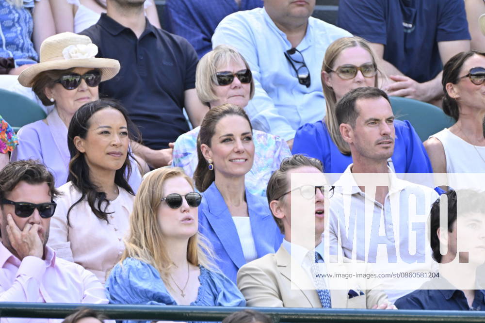 Tennis - Wimbledon 2026 - ITF - The Championships - 02 06 2026 - Tennis - Wimbledon 2026 - ITF - The Championships - 02 06 2026 - Kate Princesse de Galles assiste au match sur le court numero 1 en compagnie d Andy Murray - Amgleterre London