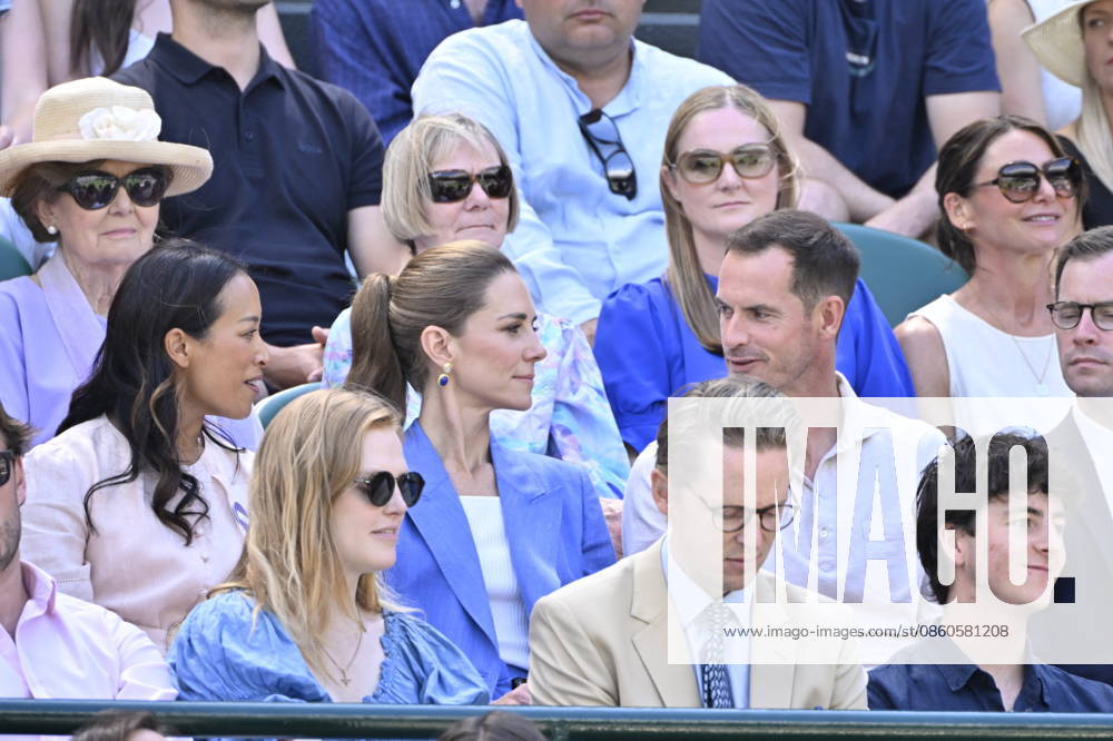 Tennis - Wimbledon 2026 - ITF - The Championships - 02 06 2026 - Tennis - Wimbledon 2026 - ITF - The Championships - 02 06 2026 - Kate Princesse de Galles assiste au match sur le court numero 1 en compagnie d Andy Murray - Amgleterre London