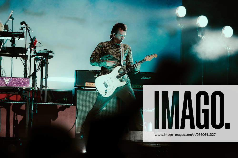 Gorillaz live at Roskilde Festival 2026 Roskilde, Denmark. 02nd, July 2026. The British band Gorillaz performs a live concert during Danish music festival Roskilde Festival 2026 in Roskilde. Here guitarist Jeff Wootton is seen live on stage. Denmark, Roskilde