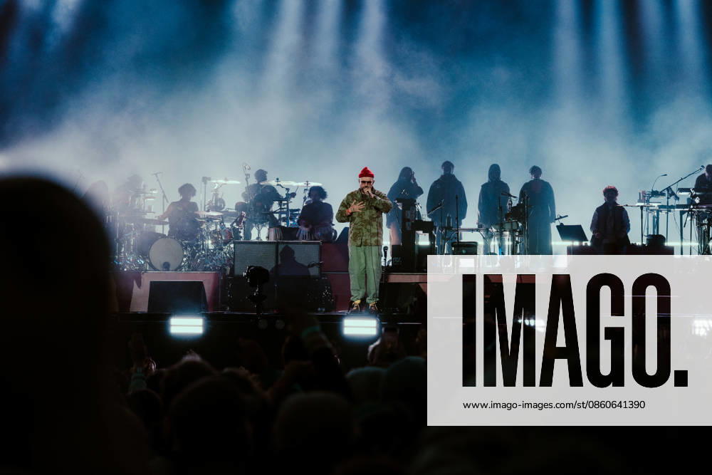 Gorillaz live at Roskilde Festival 2026 Roskilde, Denmark. 02nd, July 2026. The British band Gorillaz performs a live concert during Danish music festival Roskilde Festival 2026 in Roskilde. Here singer and musician Damon Albarn is seen live on stage. Denmark, Roskilde