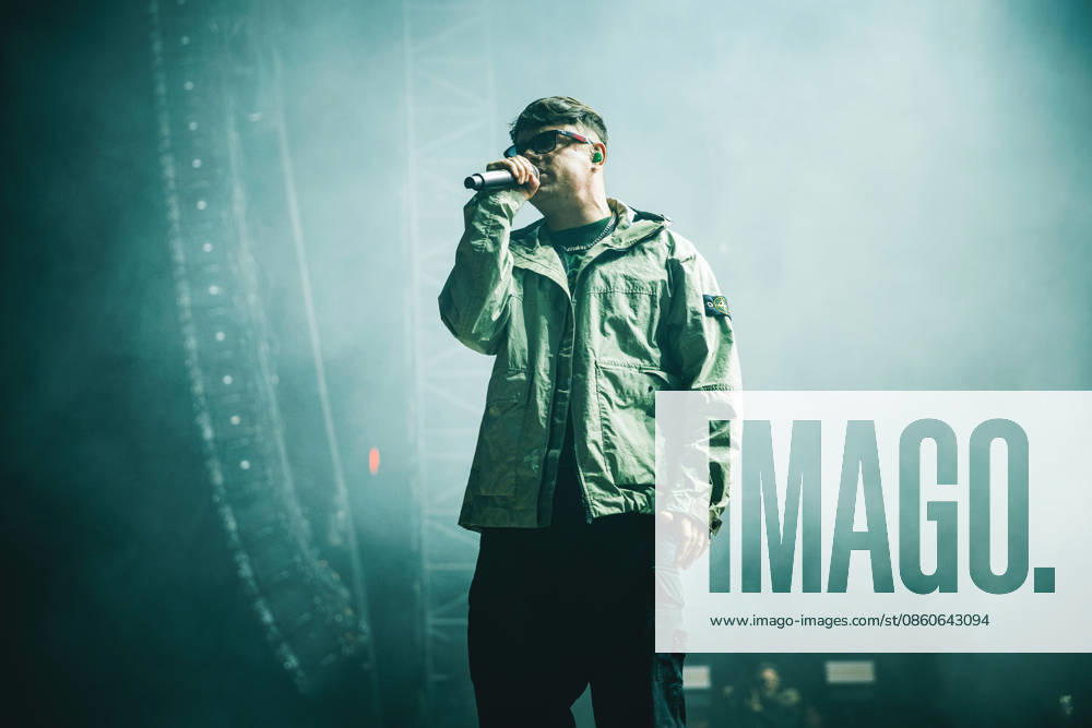 Kneecap live at Roskilde Festival 2026 Roskilde, Denmark. 03rd, July 2026. The Irish hip-hop trio Kneecap performs a live concert during Danish music festival Roskilde Festival 2026 in Roskilde. Denmark, Roskilde