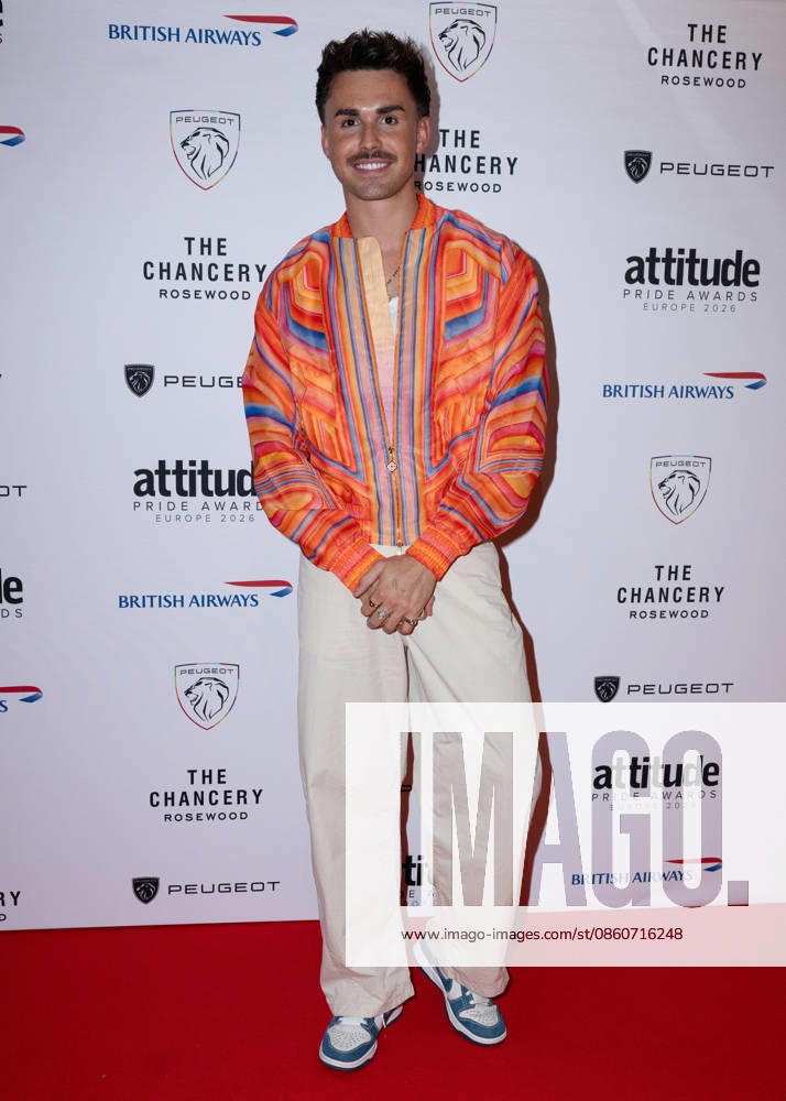Joe Baggs attends the Peugeot Attitude PRIDE Awards Europe 2026, supported by British Airways, at The Chancery Rosewood in London, England. UK. Friday 3rd July 2026.