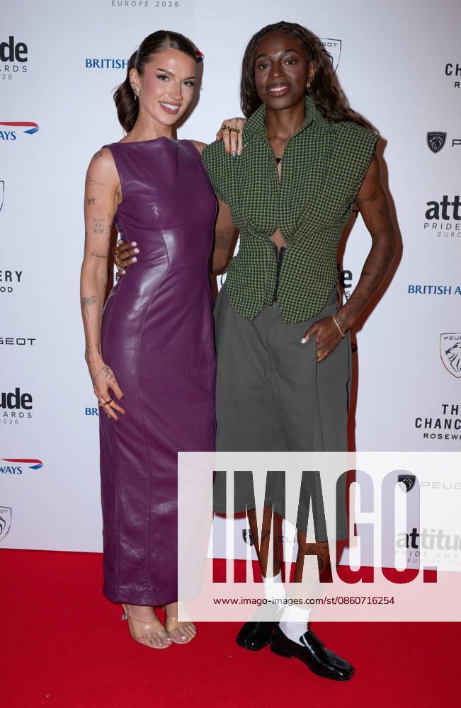 Sarah New and Cat Burns attends the Peugeot Attitude PRIDE Awards Europe 2026, supported by British Airways, at The Chancery Rosewood in London, England. UK. Friday 3rd July 2026.