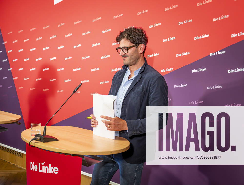Luigi Pantisano EUR, Germany, Berlin, July 6, 2026 Press conference by Luigi Pantisano, chairman of the Die Linke party, at the Karl Liebknecht House on current issues