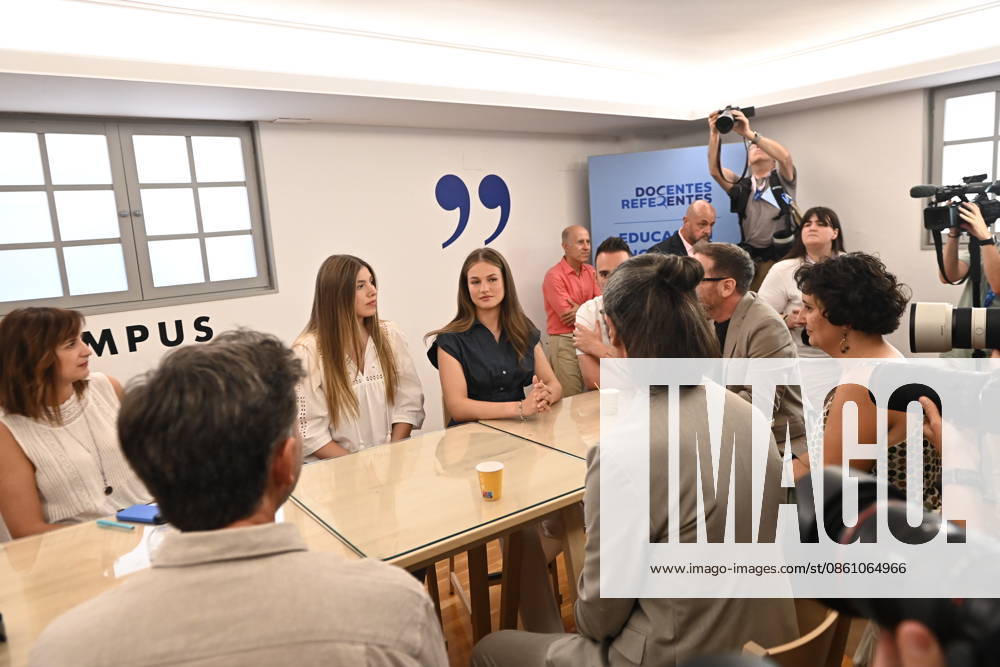 Infanta Sofía Visits the Monastery of Cogullada Infanta Sofía (2nd from left) and Princess Leonor (3rd from left) during a visit to one of the educational activities at the Monastery of Cogullada on July 8, 2026, in Zaragoza, Aragon, Spain. This afternoon, the Infanta will present the first edition of the Ibercaja Foundation’s Docentes Referentes awards, marking the foundation’s 150th anniversary, during which five teachers will be recognized for their excellence in educational leadership, sustainability, inclusion, educational research, and comprehensive health education. JULY 8, 2026 INFANTA EDUCATION TEACHING Ramó Zaragoza, Aragon Zaragoza, Aragon, Spain