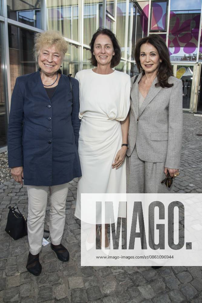 ABB BERBEN: Gesine Schwan, Katarina Barley, and Iris Berben attended the presentation of the Annemarie Renger Prize to Iris Berben at the Weltwirtschaft restaurant in the Haus der Kulturen der Welt in Berlin on July 8, 2026, Berlin, Germany