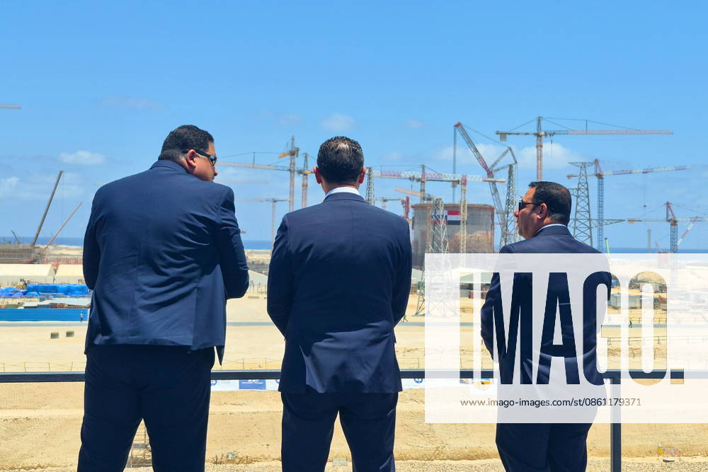 EGYPT, EL DABAA - JULY 9, 2026: Officials look on during a ceremony marking the installation of the reactor pressure vessel for the Second Unit of the El Dabaa Nuclear Power Plant El Dabaa Egypt - ZUMAt113 20260709_zaa_t113_358
