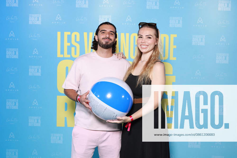 Les Vacances De Golo Et Ritchie Photocall - Paris Hicham El Amrani and Gaelle Quiquempoix Aka Les Babes attend the photocall for the premiere of Les Vacances De Golo Et Ritchie held at the UGC Bercy in Paris, France on July 9, 2026. Photo by David BoyerBACAPRESS.COM Paris France