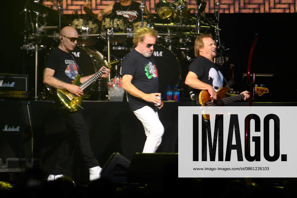Sammy Hagar Performs at British Airways ARC, London, UK - 09 July 2026 (L-R) - Guitarist Joe Satriani, Sammy Hagar and bassist Michael Anthony performs on the first of three nights at British Airways ARC, London, England, UK on Thursday 09 July 2026 as part of his The Best of All Worlds Tour., Credit:Justin Ng Avalon UK, England, London, British Airways ARC