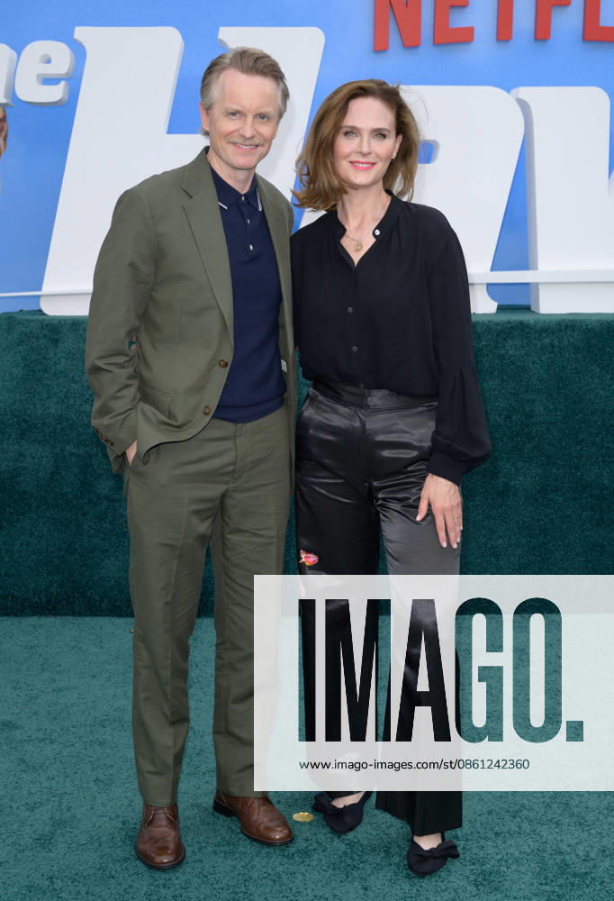 LOS ANGELES, USA, July 9, 2026: Emily Deschanel and David Hornsby at the premiere of *The Hawk* at the Directors Village in Westwood. Photo by Paul Smith, Featureflash 458094, July 9, 2026, CA, Los Angeles