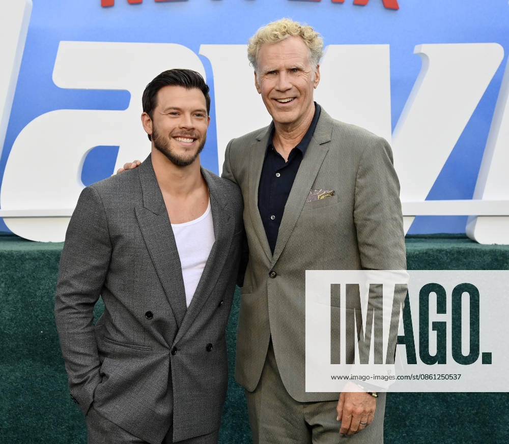 Cast members Jimmy Tatro (L) and Will Farrell attend the premiere of the Netflix sport comedy TV series The Hawk at the Directors Village in the Westwood section of Los Angeles on Thursday, July 9, 2026. Storyline Follows Lonnie Hawkins, 2004 s top golfer, as he struggles to recapture his magic late in his career, refusing to believe he s anything other than one stroke away from golf s greatest comeback. LAP2026070934 JIMxRUYMEN