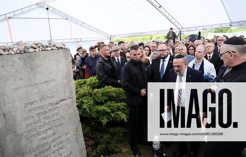 85th anniversary of the Jedwabne massacre Photo: Anita Walczewska East News, The 85th anniversary of the Jedwabne massacre, at 10 July 2026 in northeastern Poland. A tragedy took place on 1941 during the German occupation of Poland. In contrast to the official commemorations, Grzegorz Braun?s Confederation of the Polish Crown - a far-right politician who questions the role of Poles in the murder of hundreds of Jews - is organizing its own event. Pictured: Chief Rabbi of Poland Michael Schudrich (2R) and Father Wojciech Lemanski (R) during a prayer ceremony at the Memorial to the Murdered Jews of Jedwabne EN_01680706_0013