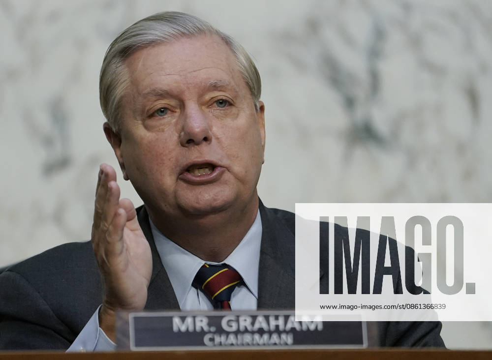 United States Senator Lindsey Graham (Republican of South Carolina), Chairman, US Senate Judiciary Committee attends the second day of Supreme Court confirmation hearing for Judge Amy Coney Barrett on Capitol Hill on October 13, 2020 in Washington, DC. Barrett was nominated by President Donald Trump to fill the vacancy left by Justice Ruth Bader Ginsburg who passed away in September Washington USA - ZUMAs152 20201013_faa_s152_001