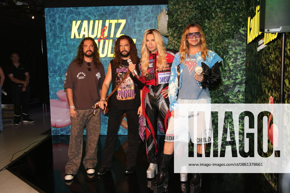 Tom Kaulitz and Bill Kaulitz at the unveiling of their wax figures at Madame Tussauds Berlin