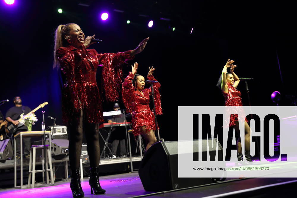 Maxine Jones, Terry Ellis, and Cindy Herron (from left) of the band En Vogue at a concert at the Uber Eats Music Hall in Berlin, July 12, 2026 En Vogue Concert Berlin