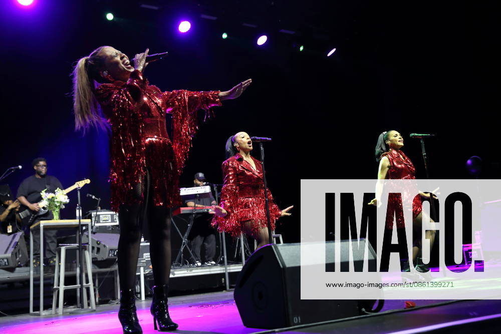 Maxine Jones, Terry Ellis, and Cindy Herron (from left) of the band En Vogue at a concert at the Uber Eats Music Hall in Berlin, July 12, 2026 En Vogue Concert Berlin