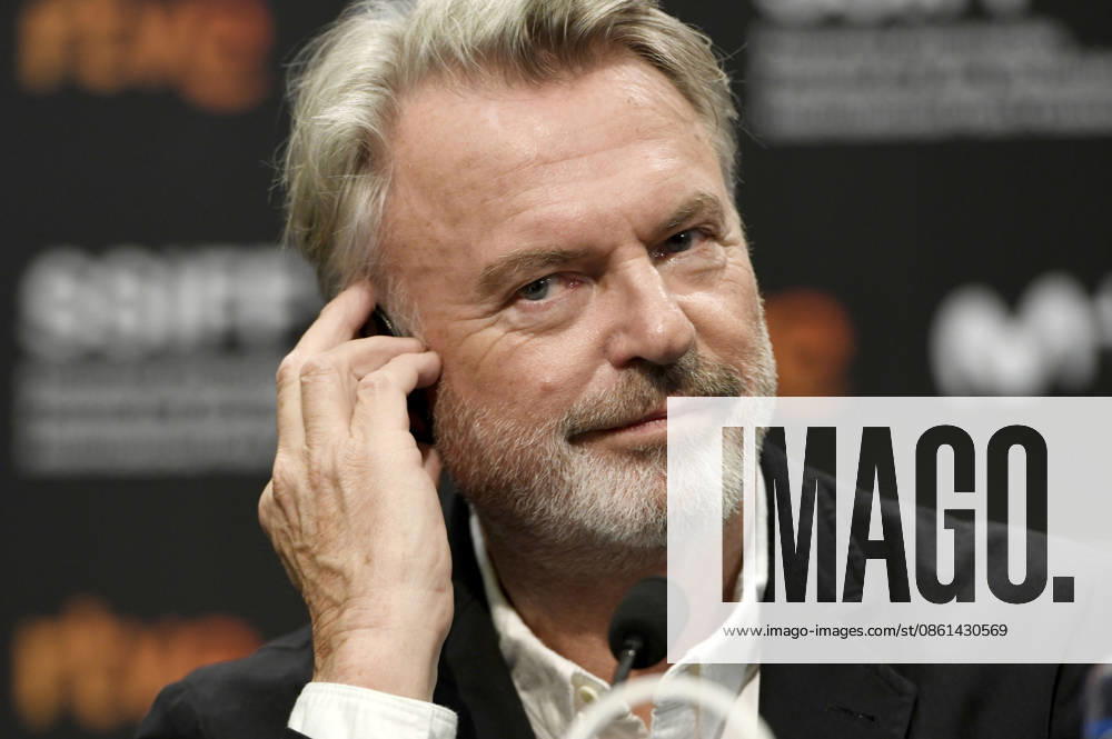 Sam Neill at the press conference for *Blackbird* at the 67th San Sebastián International Film Festival (Festival Internacional de Cine de San Sebastián) at the Kursaal in San Sebastián, September 20, 2019 Foto:xC.xNiehausx xFuturexImagex neill_6726