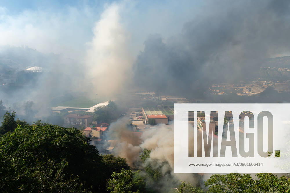 Wildfire erupts near Campi Flegrei volcanic area in Italy POZZUOLI, ITALY - JULY 13: A big wildfire is seen in the Pisciarelli area located on the outer edge of the Solfatara volcanic crater in the Campi Flegrei (Phlegraean Fields) volcanic region in Pozzuoli on July 13, 2026. The fire broke out in the undergrowth and quickly spread to several car dealerships, causing fuel tanks and tyres to explode. Eliano Imperato Anadolu Pozzuoli Italy. Editorial use only. Please get in touch for any other usage.